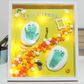 Newborn baby souvenirs clay first year handprint and footprint photo frame DIY handprint and footprint